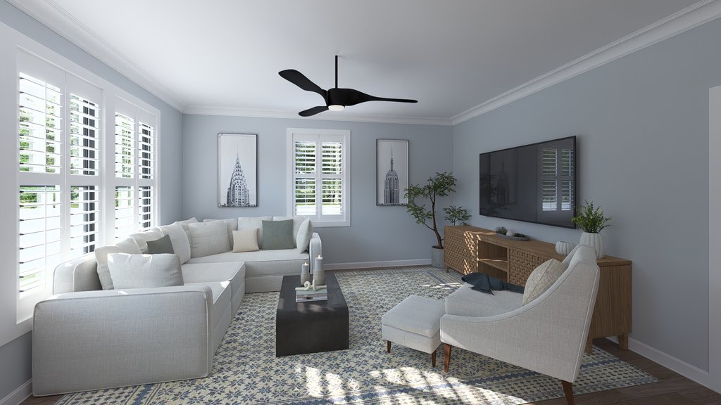 Interior - Family Room for Farmhouse House Plan #1060-492 - 3 bed, 3 bath
