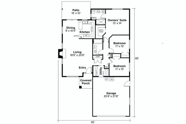 Dream House Plan - Floor Plan - Main Floor Plan #124-334