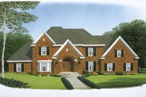 European Exterior - Front Elevation Plan #410-229
