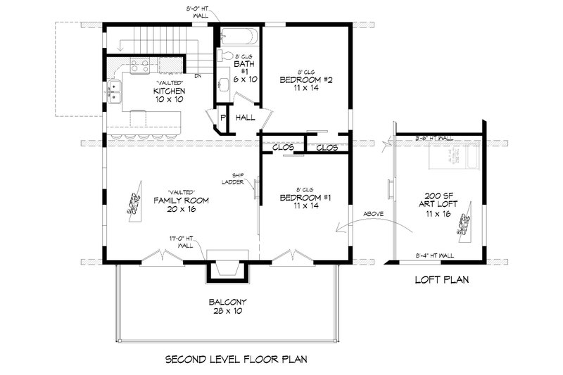 Home Plan - Floor Plan - Upper Floor for Southern House Plan #932-789 - 4 bed, 2 bath