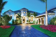 Mediterranean Style House Plan - 4 Beds 4.5 Baths 3790 Sq/Ft Plan #930-13 