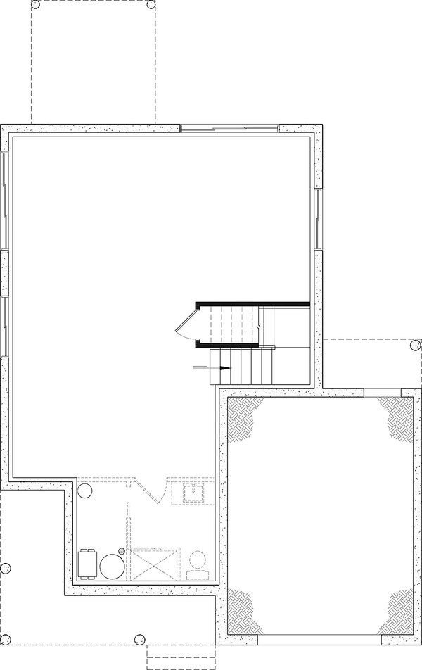 Home Plan - Floor Plan - Lower Floor for Farmhouse House Plan #23-2852 - 3 bed, 1.5 bath