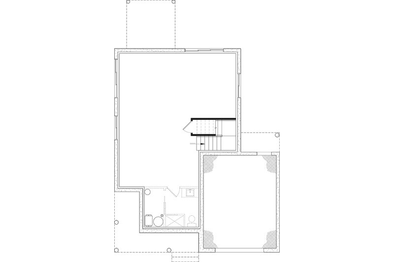 Home Plan - Floor Plan - Lower Floor for Farmhouse House Plan #23-2852 - 3 bed, 1.5 bath
