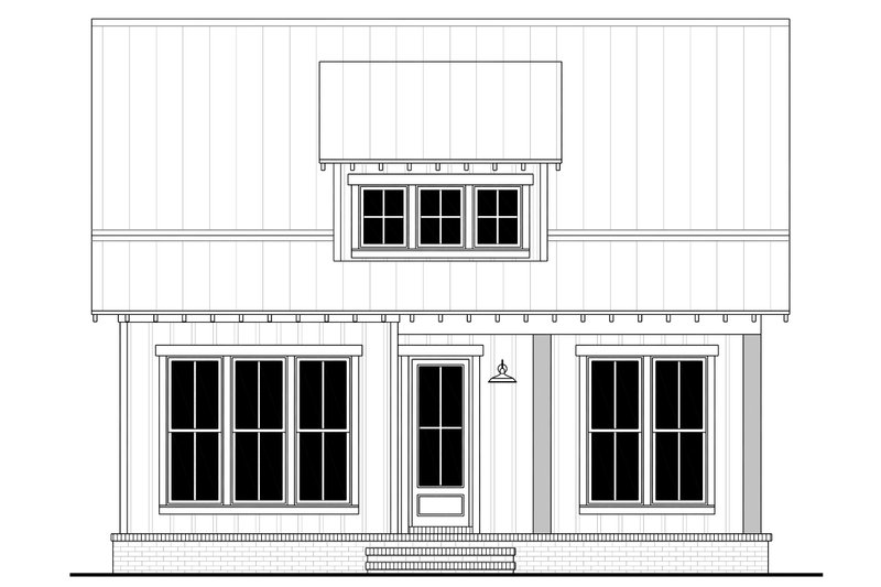 House Blueprint - Exterior - Front Elevation 4 for Farmhouse House Plan #430-282 - 2 bed, 2 bath