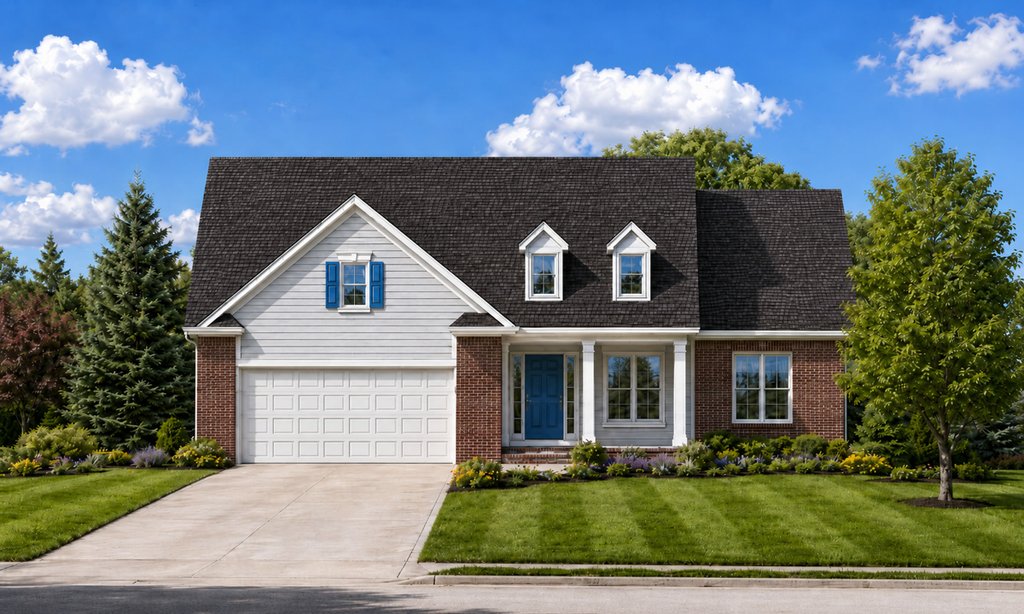 Exterior - Front Elevation 2 for Traditional House Plan #20-1666 - 3 bed, 2 bath