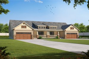 House Blueprint - Bungalow Exterior - Front Elevation Plan #20-1342