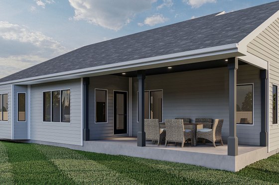 Exterior - Covered Porch for Traditional House Plan #455-229 - 3 bed, 2 bath