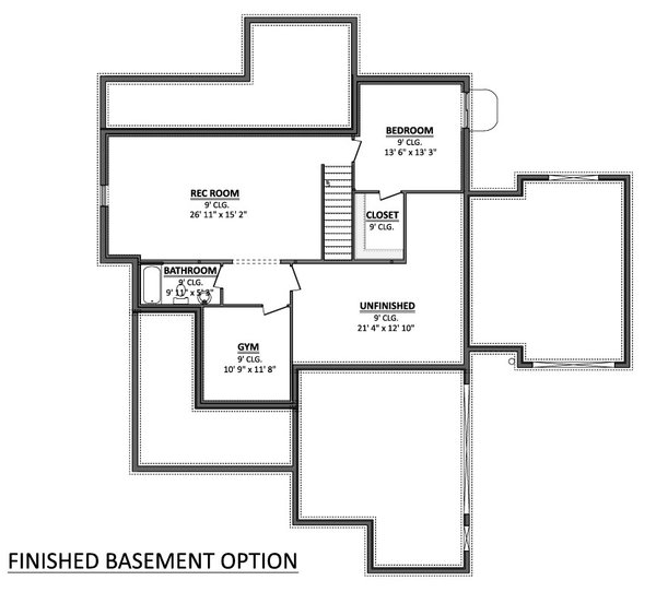 Dream House Plan - Craftsman Floor Plan - Lower Floor Plan #1089-25