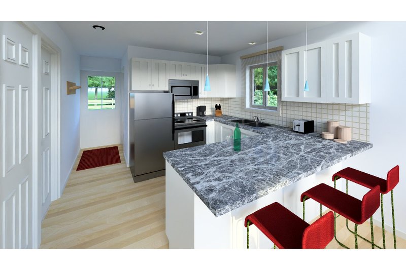 Dream House Plan - Interior - Kitchen for Cottage House Plan #126-140 - 2 bed, 1 bath