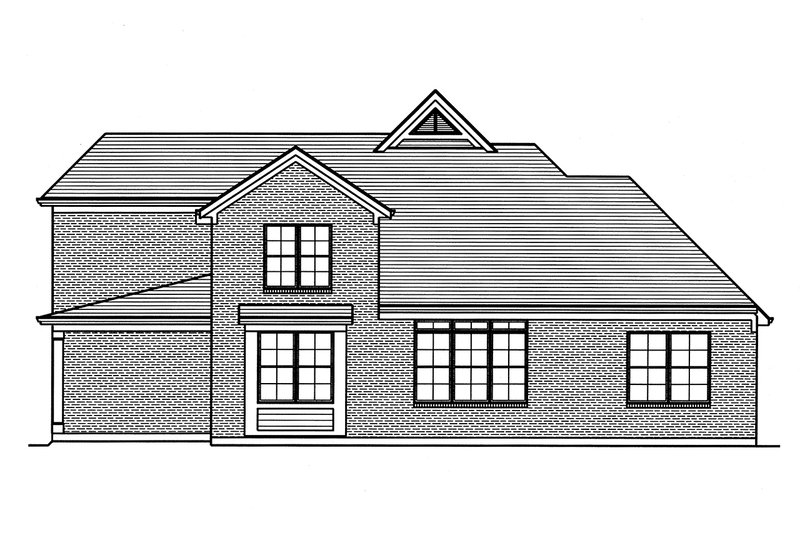 Dream House Plan - Exterior - Rear Elevation for Traditional House Plan #46-879 - 4 bed, 2.5 bath