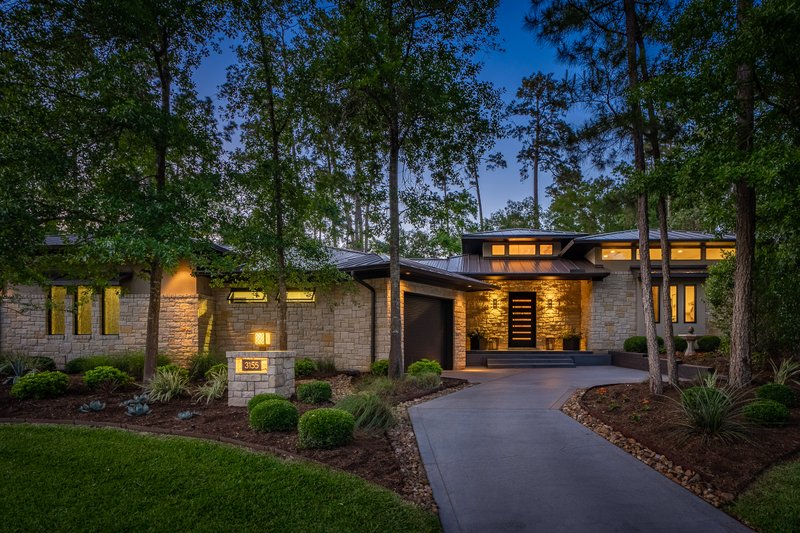 House Blueprint - Exterior - Front Elevation 3 for Prairie House Plan #935-23 - 3 bed, 3.5 bath