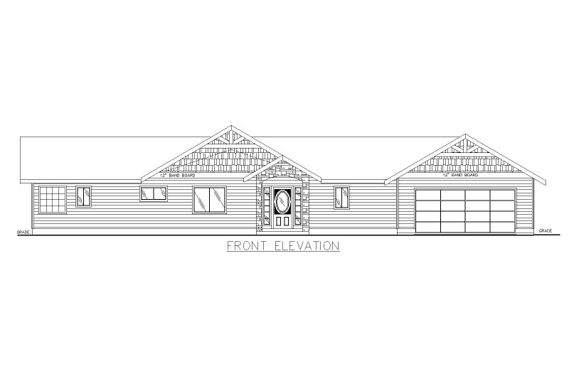 Home Plan - Exterior - Front Elevation 3 for Bungalow House Plan #117-530 - 5 bed, 4 bath