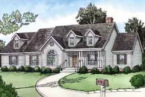 Southern Exterior - Front Elevation Plan #16-269