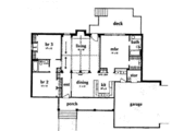 European Style House Plan - 3 Beds 2 Baths 1418 Sq/Ft Plan #36-123 