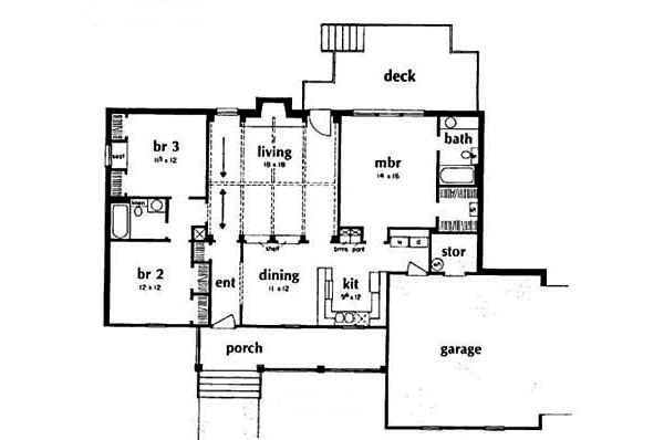 House Plan Design - European Floor Plan - Main Floor Plan #36-123