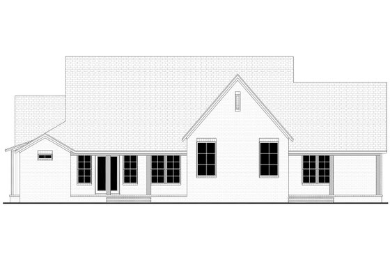 Exterior - Rear Elevation 1 for Cottage House Plan #430-263 - 3 bed, 2.5 bath
