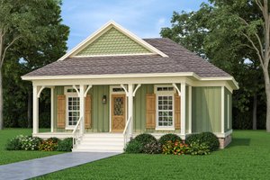 Cottage Exterior - Front Elevation Plan #45-617