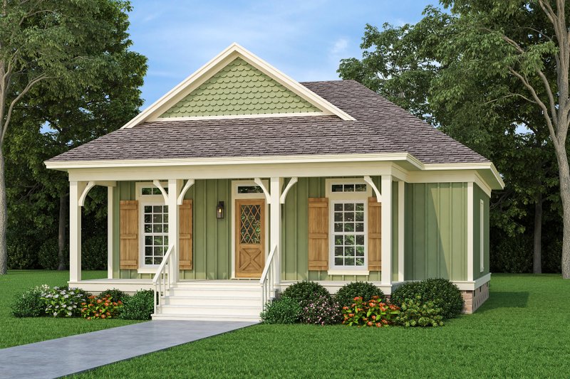 House Plan Design - Cottage Exterior - Front Elevation Plan #45-617