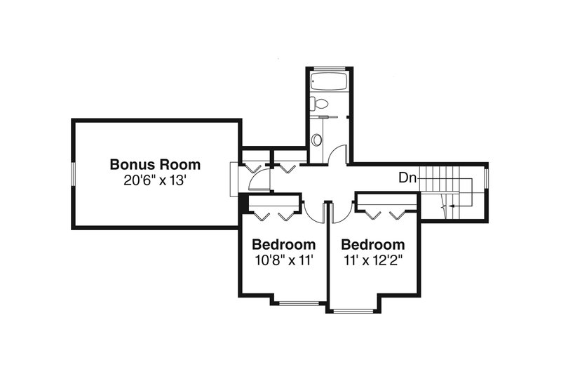 House Design - Floor Plan - Upper Floor for Craftsman House Plan #124-772 - 3 bed, 2.5 bath