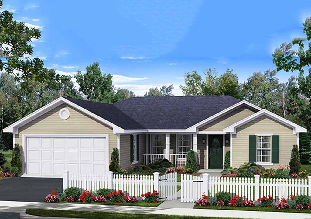 Ranch Style House  Plan  3 Beds 2 Baths 1200  Sq  Ft  Plan  