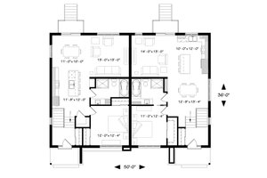Floor Plan - Main Floor for Modern House Plan #23-2673 - 6 bed, 4 bath