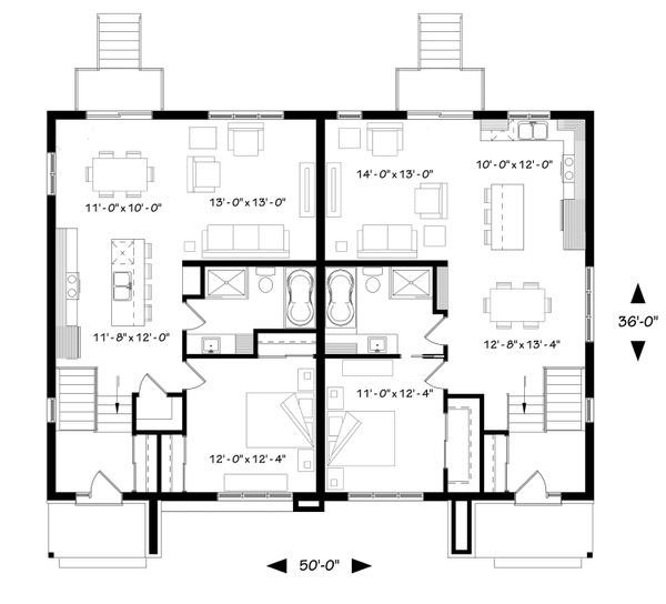 Home Plan - Modern Floor Plan - Main Floor Plan #23-2673