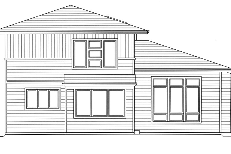 Architectural House Design - Exterior - Rear Elevation for Contemporary House Plan #46-893 - 3 bed, 2.5 bath