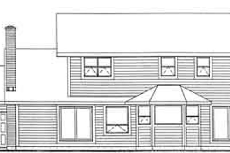 Home Plan - Exterior - Rear Elevation for Colonial House Plan #126-114 - 3 bed, 2.5 bath