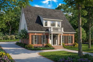 Colonial Exterior - Front Elevation Plan #17-2631