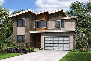 Contemporary Exterior - Front Elevation Plan #48-676