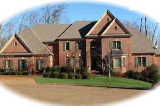 Exterior - Front Elevation for European House Plan #81-649 - 4 bed, 5.5 bath