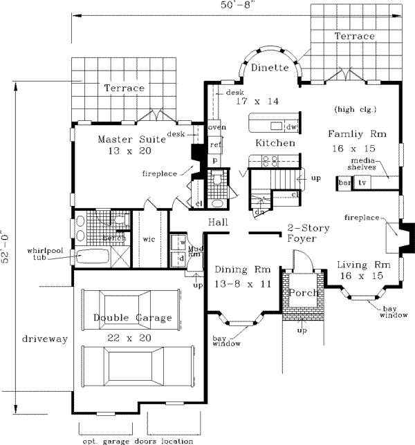 Home Plan - European Floor Plan - Main Floor Plan #3-191