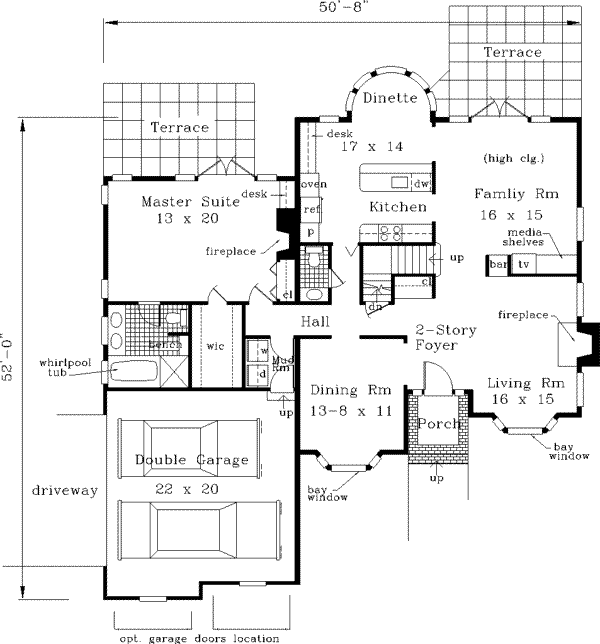 European Floor Plan - Main Floor Plan #3-191