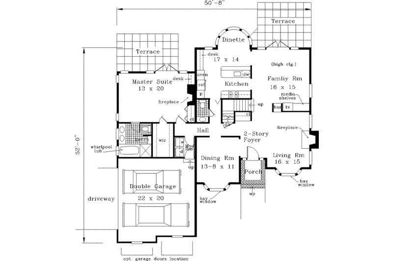 Dream House Plan - Floor Plan - Main Floor for European House Plan #3-191 - 4 bed, 3.5 bath