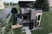 Contemporary Style House Plan - 3 Beds 3.5 Baths 2609 Sq/Ft Plan #923-379 