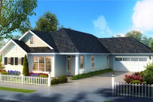 Ranch Exterior - Front Elevation Plan #513-2178
