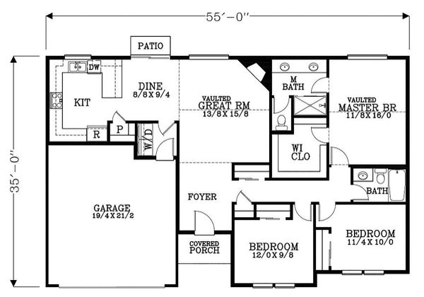 Home Plan - Craftsman Floor Plan - Main Floor Plan #53-657
