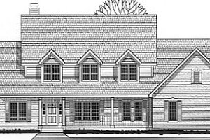 Country Exterior - Front Elevation Plan #67-716