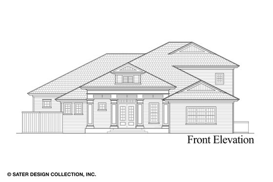 Exterior - Other Elevation for Country House Plan #930-474 - 3 bed, 4 bath