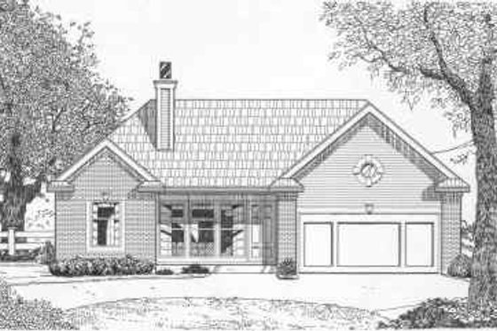 Exterior - Front Elevation for Traditional House Plan #6-162 - 3 bed, 2 bath