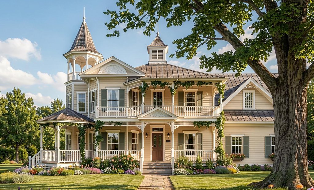 Exterior - Front Elevation 2 for Victorian House Plan #137-249 - 4 bed, 3.5 bath