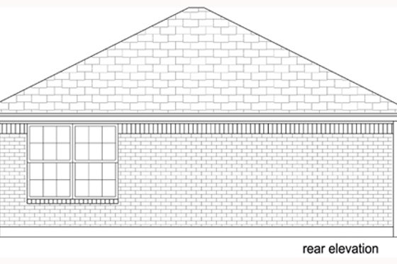 Exterior - Rear Elevation for Beach House Plan #84-536 - 1 bed, 1 bath