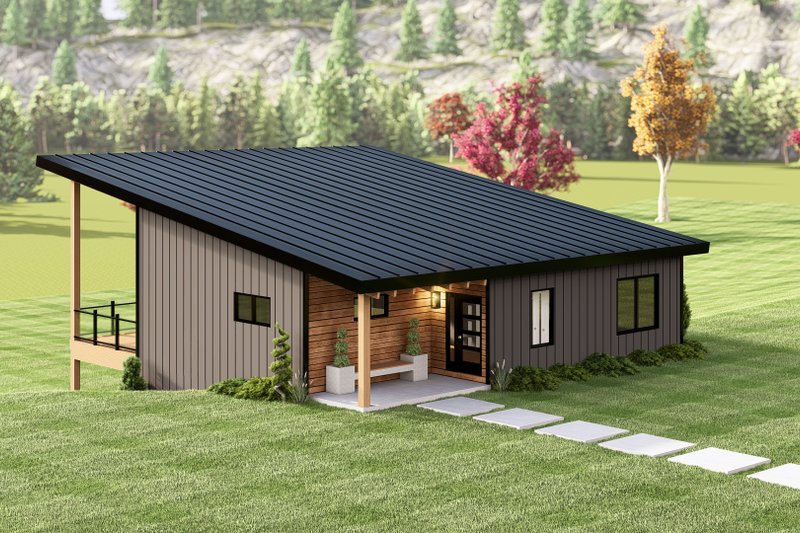 Architectural House Design - Exterior - Other Elevation 2 for Modern House Plan #1064-319 - 2 bed, 2 bath