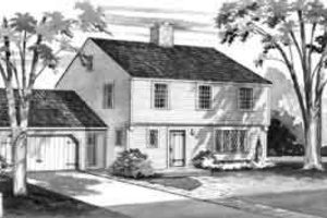 Colonial Exterior - Front Elevation Plan #72-211