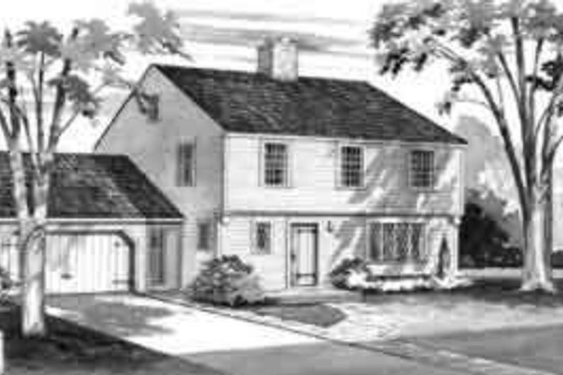House Blueprint - Colonial Exterior - Front Elevation Plan #72-211