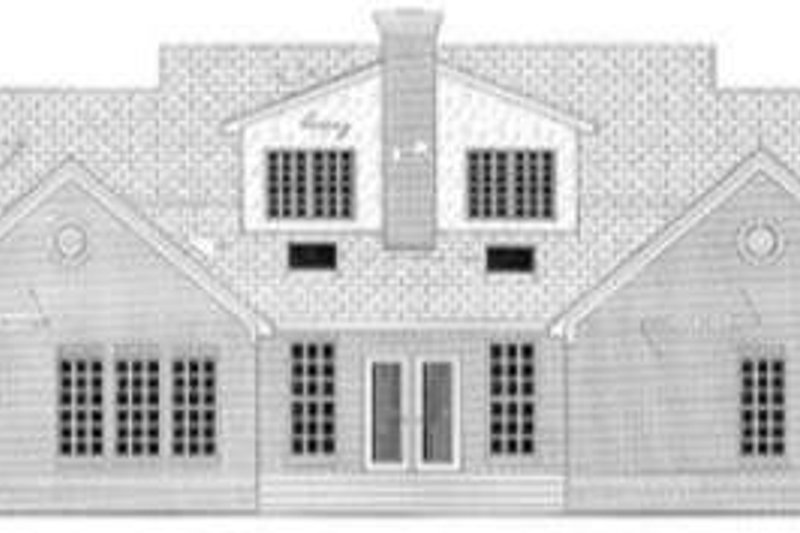 House Blueprint - Exterior - Rear Elevation for Southern House Plan #406-115 - 5 bed, 4.5 bath
