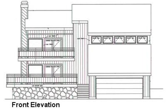 Exterior - Other Elevation for Contemporary House Plan #116-107 - 3 bed, 2 bath