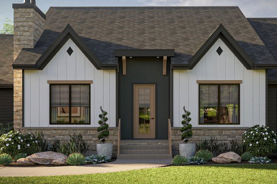 Exterior - Other Elevation 4 for Cottage House Plan #455-704 - 3 bed, 2 bath