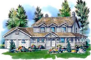 Country Exterior - Front Elevation Plan #18-341