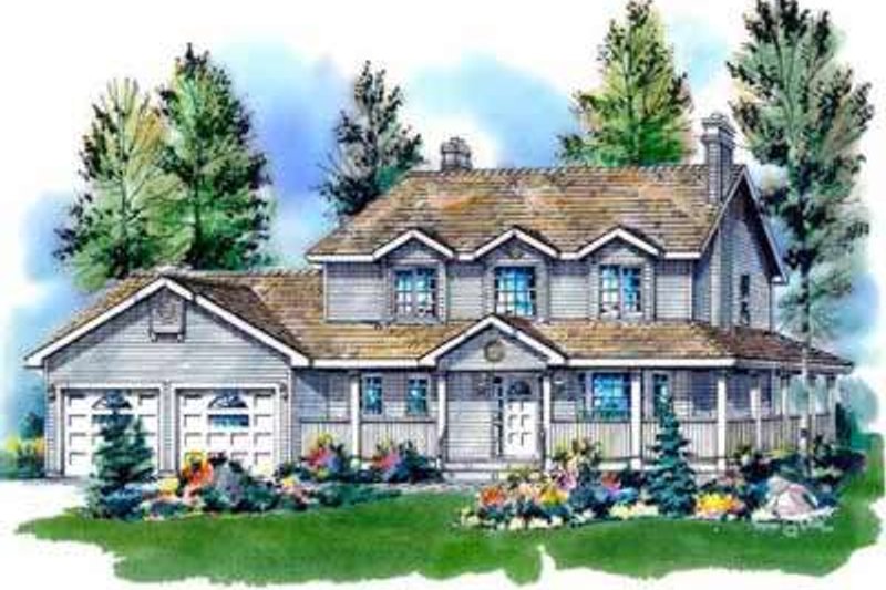 Home Plan - Country Exterior - Front Elevation Plan #18-341